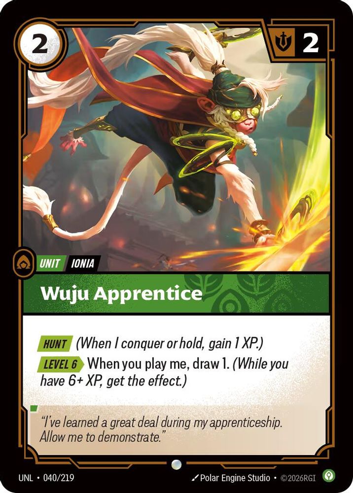 Wuju Apprentice 040/219 Common Unleashed