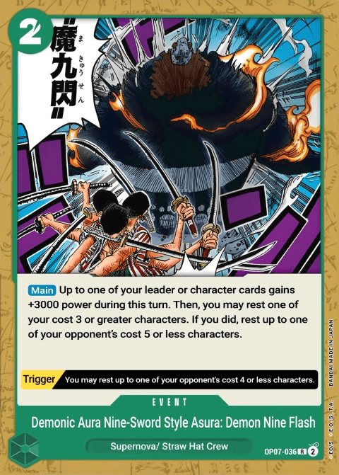 Demonic Aura Nine-Sword Style Asura Demon Nine Flash OP07-036