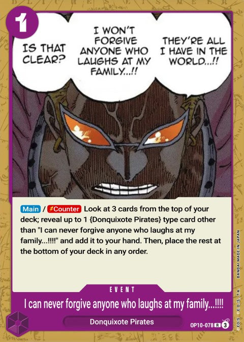 I Do Not Forgive Those Who Laugh at My Family!!! OP10-078