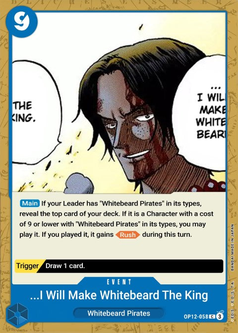 I Will Make Whitebeard the King of the Pirates OP12-058