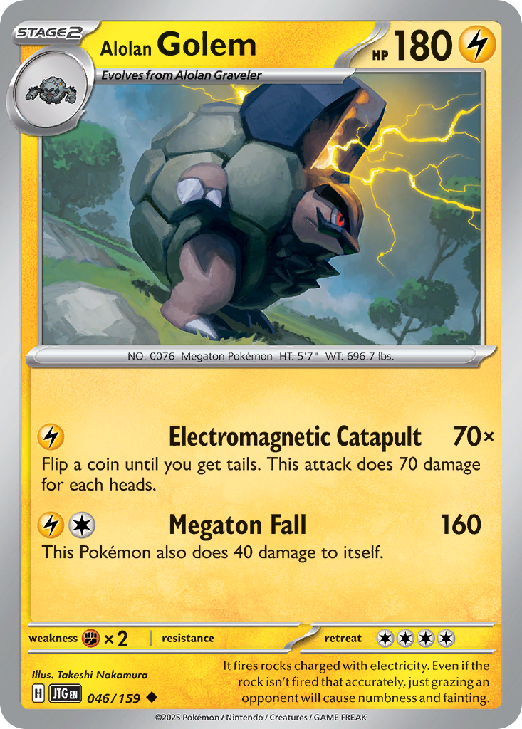 Alolan Golem 046/159 Uncommon Journey Together