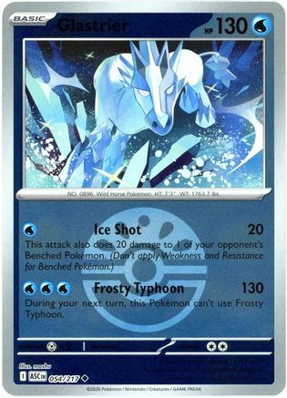 Glastrier (Friend Ball) 054/217 Holo Ascended Heroes Reverse Holo