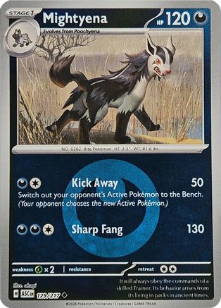 Mightyena (Energy Symbol Pattern) 129/217 Holo Ascended Heroes Reverse Holo