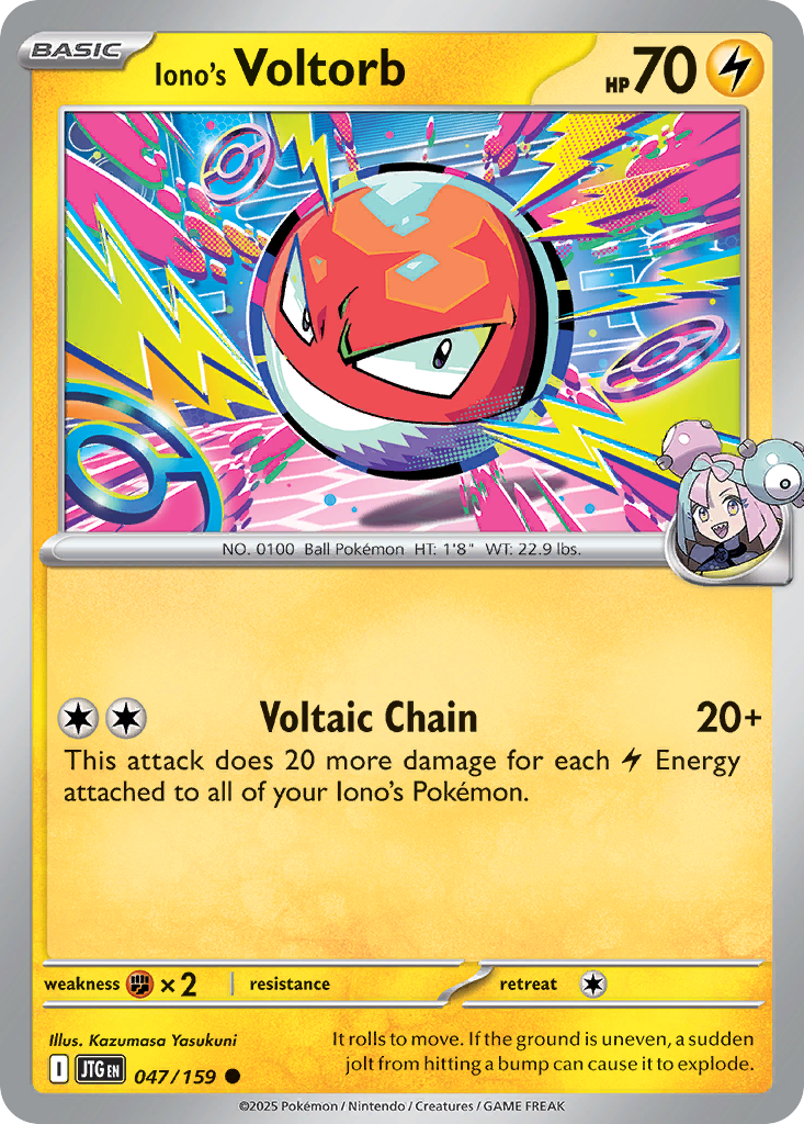 Iono's Voltorb 047/159 Common Journey Together Reverse Holo