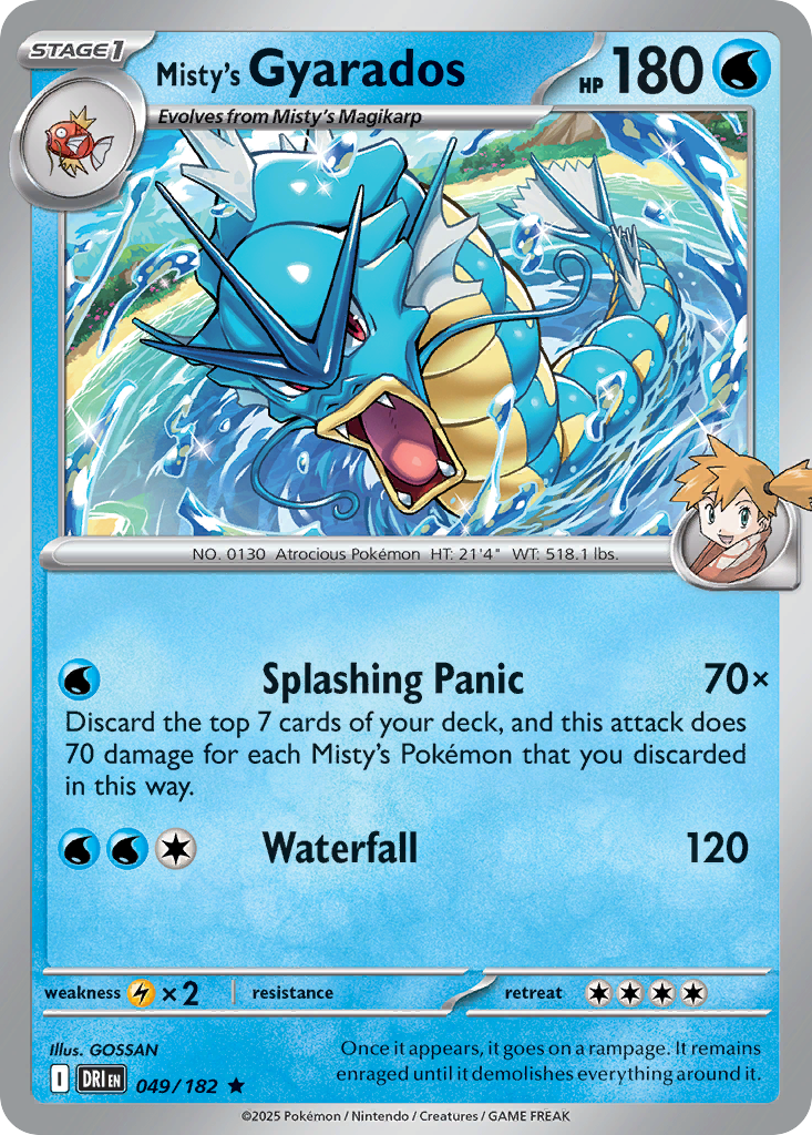 Misty's Gyarados 049/182 Rare Destined Rivals Holo