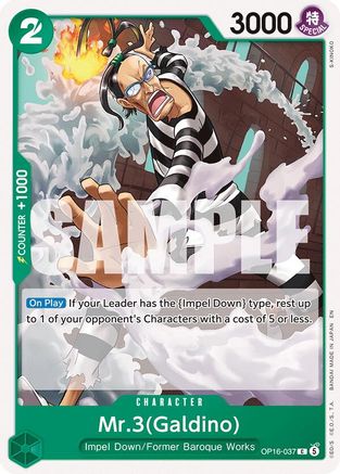 Mr.3(Galdino) (037) OP16-037 Common The Time of Battle