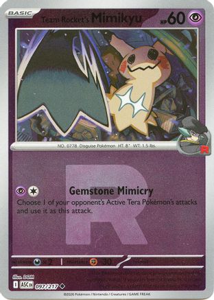 Team Rocket's Mimikyu (Team Rocket) 097/217 Ascended Heroes Reverse Holo