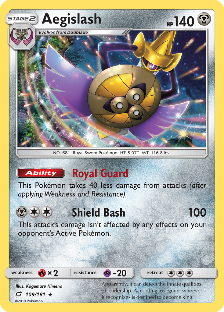 Aegislash 109/181 Holo Rare Team Up Holo