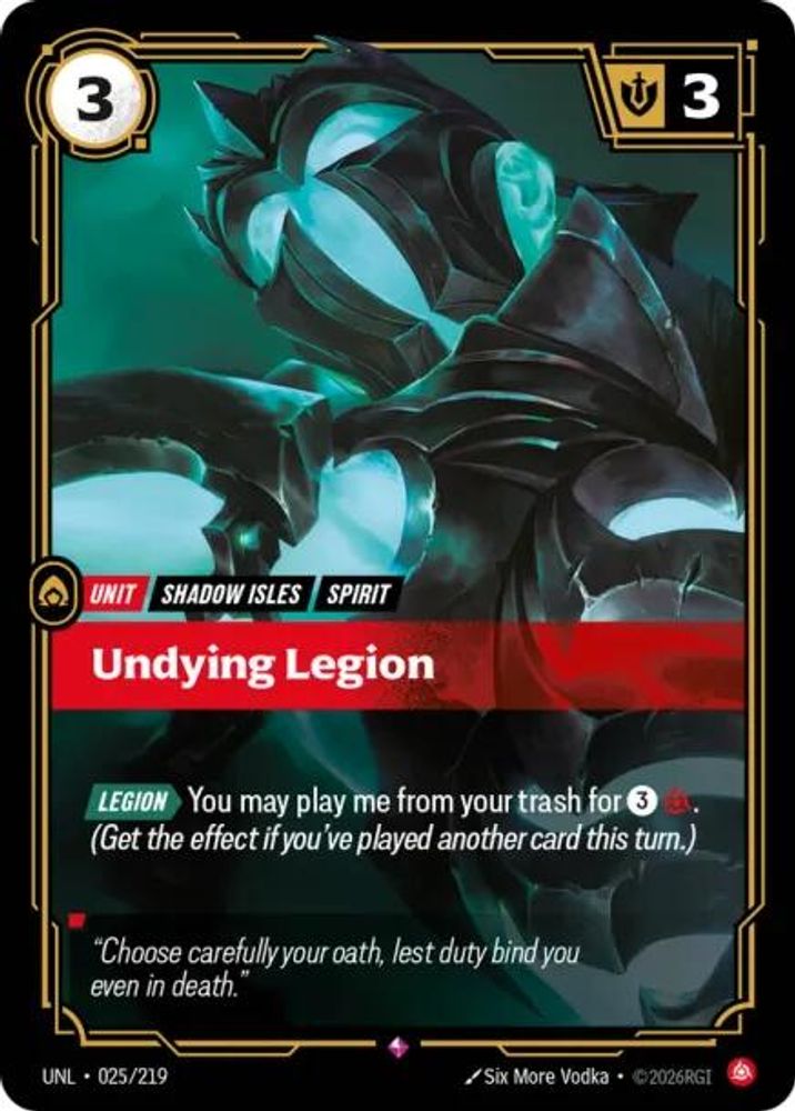 Undying Legion 025/219 Rare Unleashed Foil