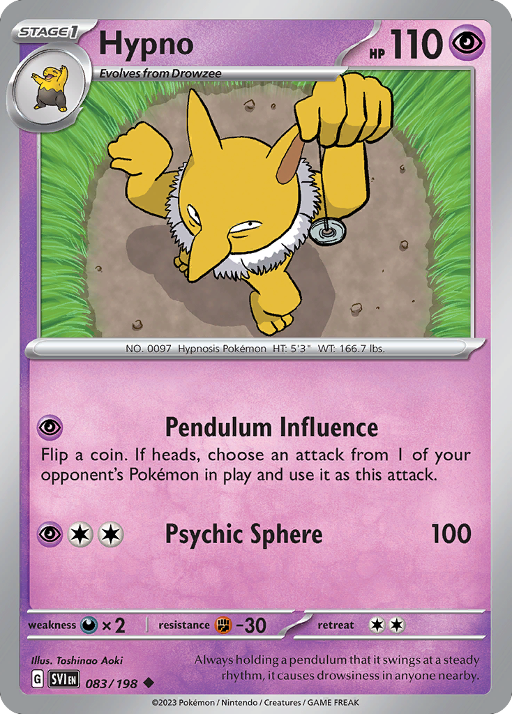 Hypno 083/198 Uncommon Scarlet & Violet