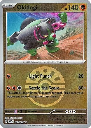 Okidogi (Friend Ball) 122/217 Holo Rare Ascended Heroes Reverse Holo