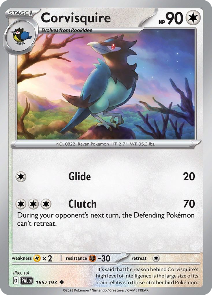 Corvisquire 165/193 Uncommon Paldea Evolved Reverse Holo