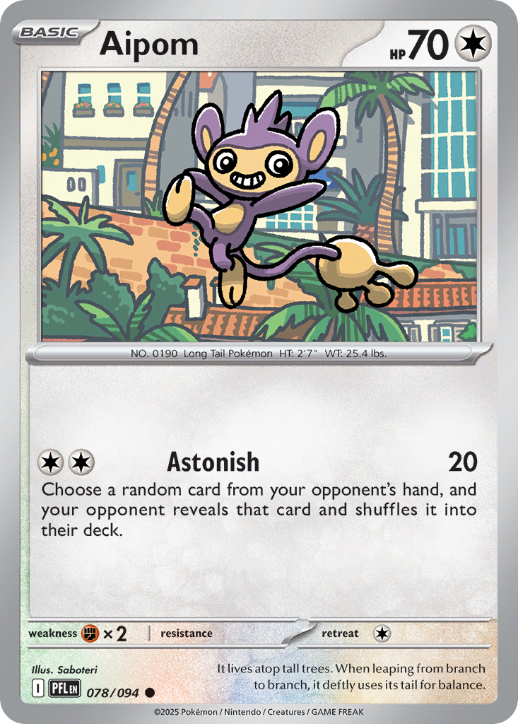 Aipom 078/094 Common Phantasmal Flames