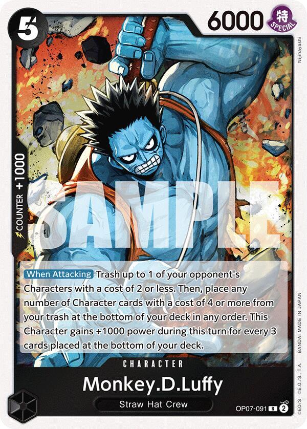 Monkey.D.Luffy (091) OP07-091 Rare 500 Years in the Future Foil