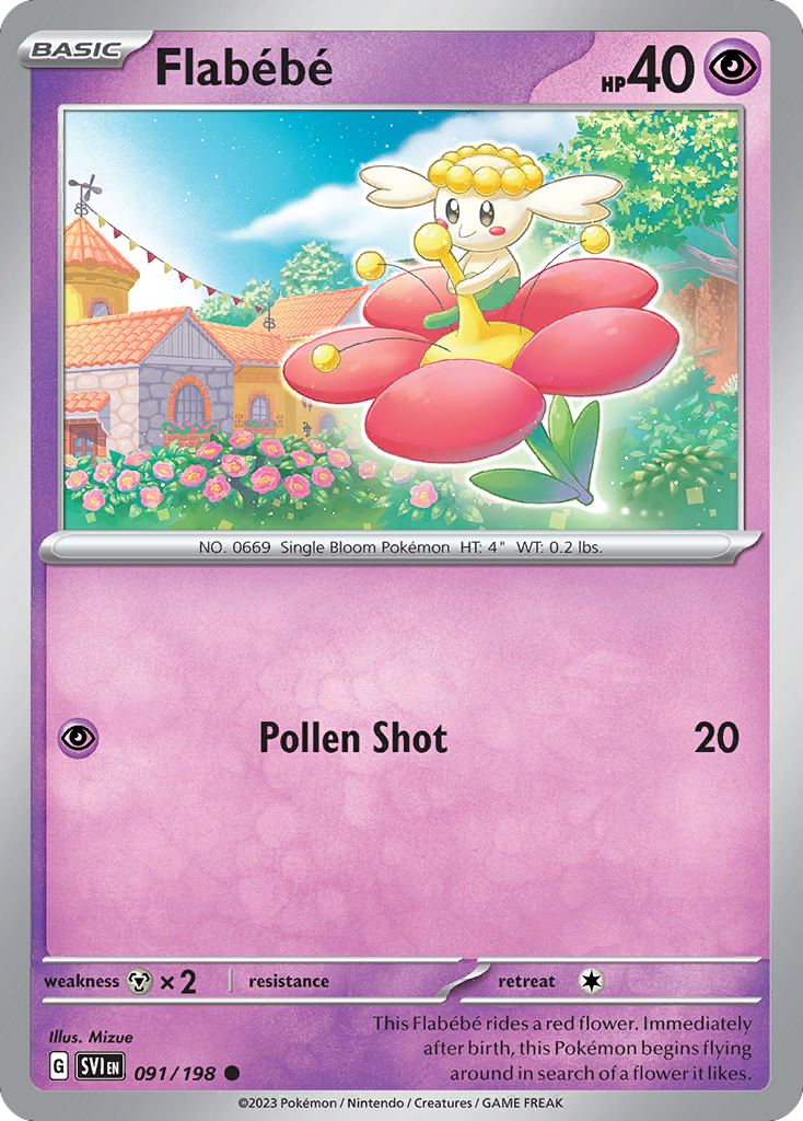 Flabebe 091/198 Common Scarlet & Violet
