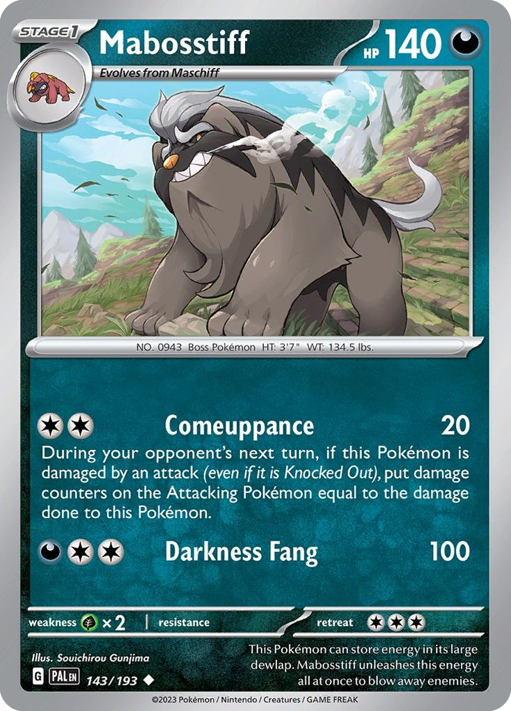 Mabosstiff 143/193 Uncommon Paldea Evolved