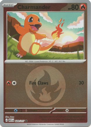 Charmander (Energy Symbol Pattern) 020/217 Holo Ascended Heroes Reverse Holo