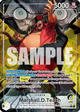 Marshall.D.Teach (080) (Alternate Art) OP16-080 The Time of Battle Foil