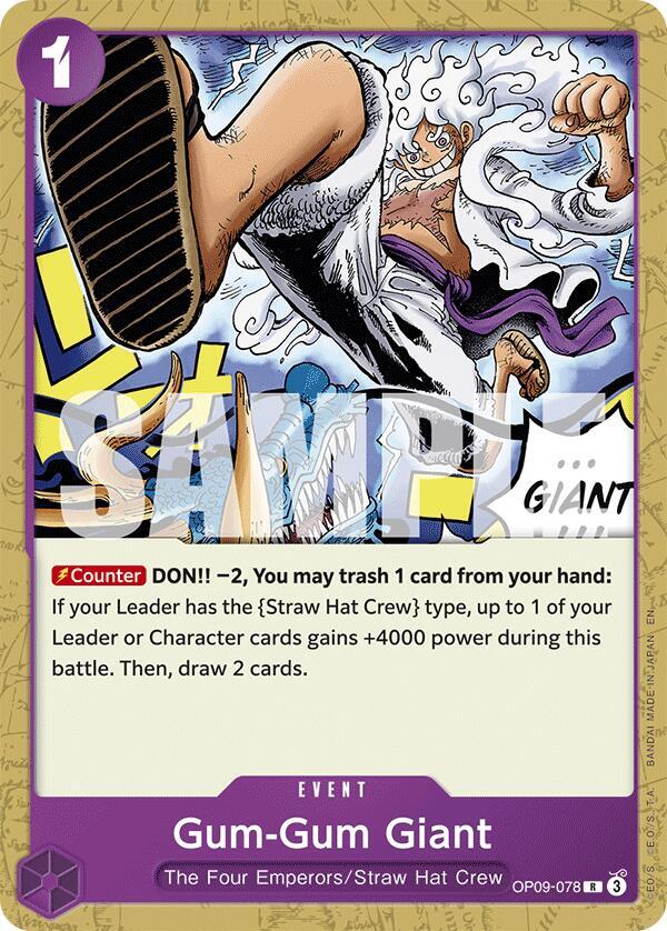 Gum-Gum Giant (Reprint) OP09-078 Starter Deck 26: PURPLE/BLACK Monkey.D.Luffy