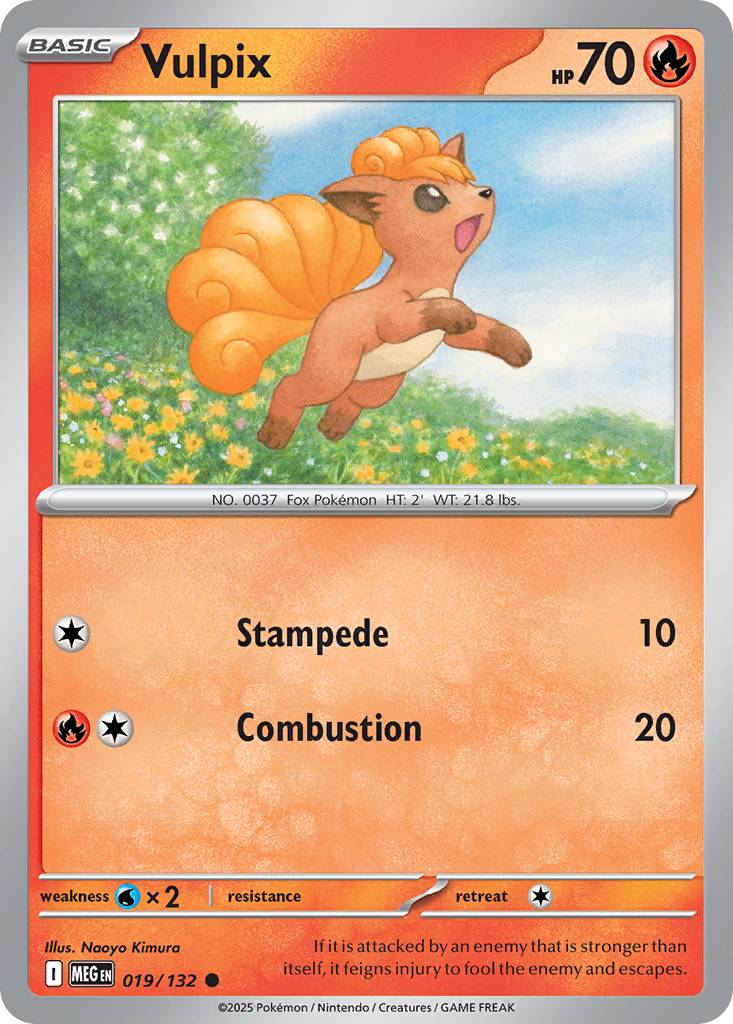 Vulpix 019/132 Common Mega Evolution