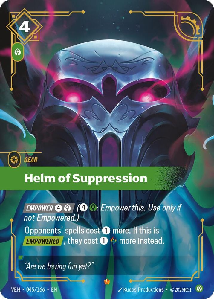 Helm of Suppression 045/166 Epic Vendetta Foil