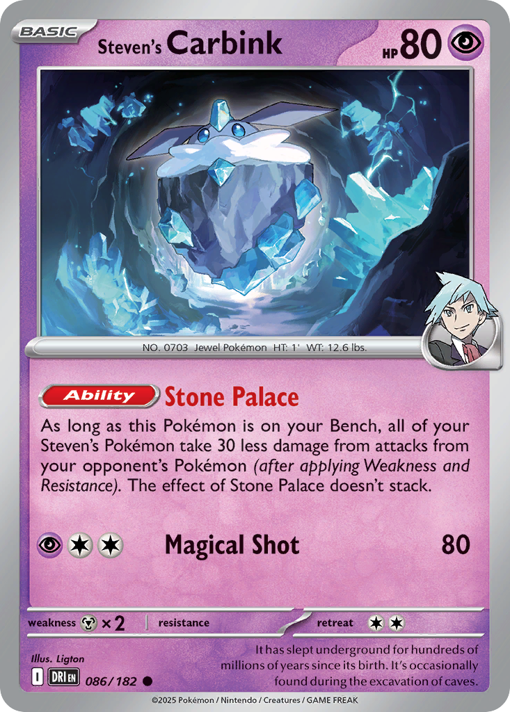 Steven's Carbink 086/182 Common Destined Rivals Reverse Holo