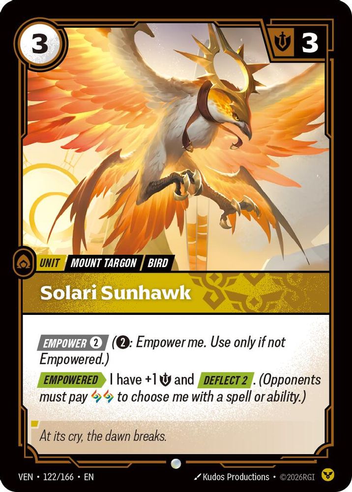 Solari Sunhawk 122/166 Common Vendetta Foil