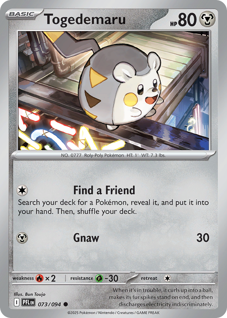 Togedemaru 073/094 Common Phantasmal Flames