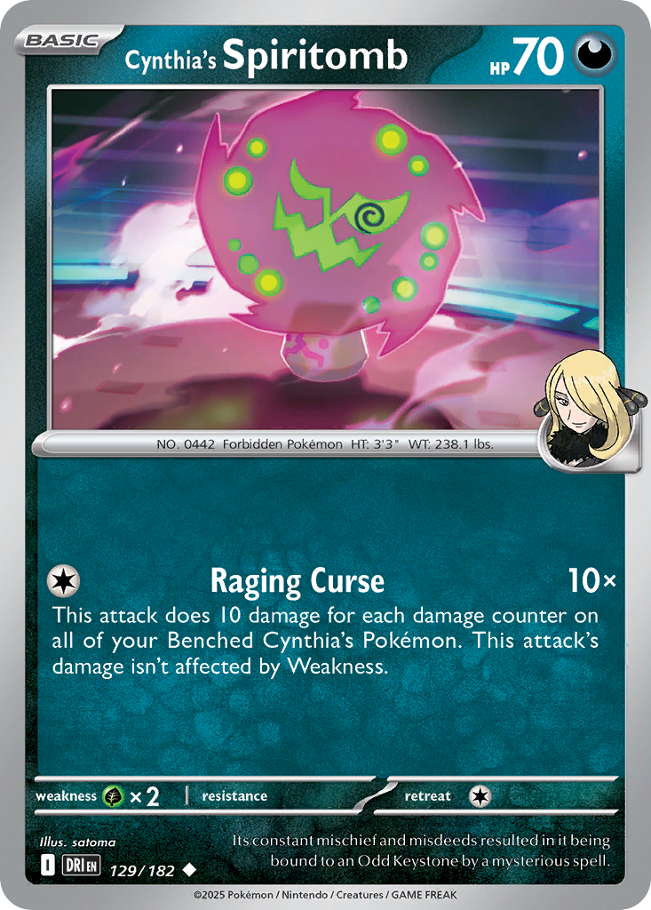 Cynthia's Spiritomb 129/182 Uncommon Destined Rivals
