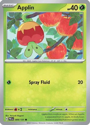 Applin 009/131 Common Prismatic Evolutions Reverse Holo