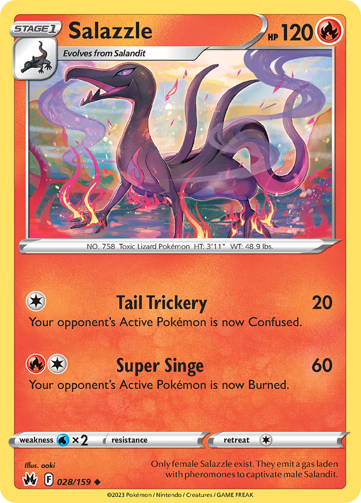Salazzle 028/159 Uncommon Crown Zenith