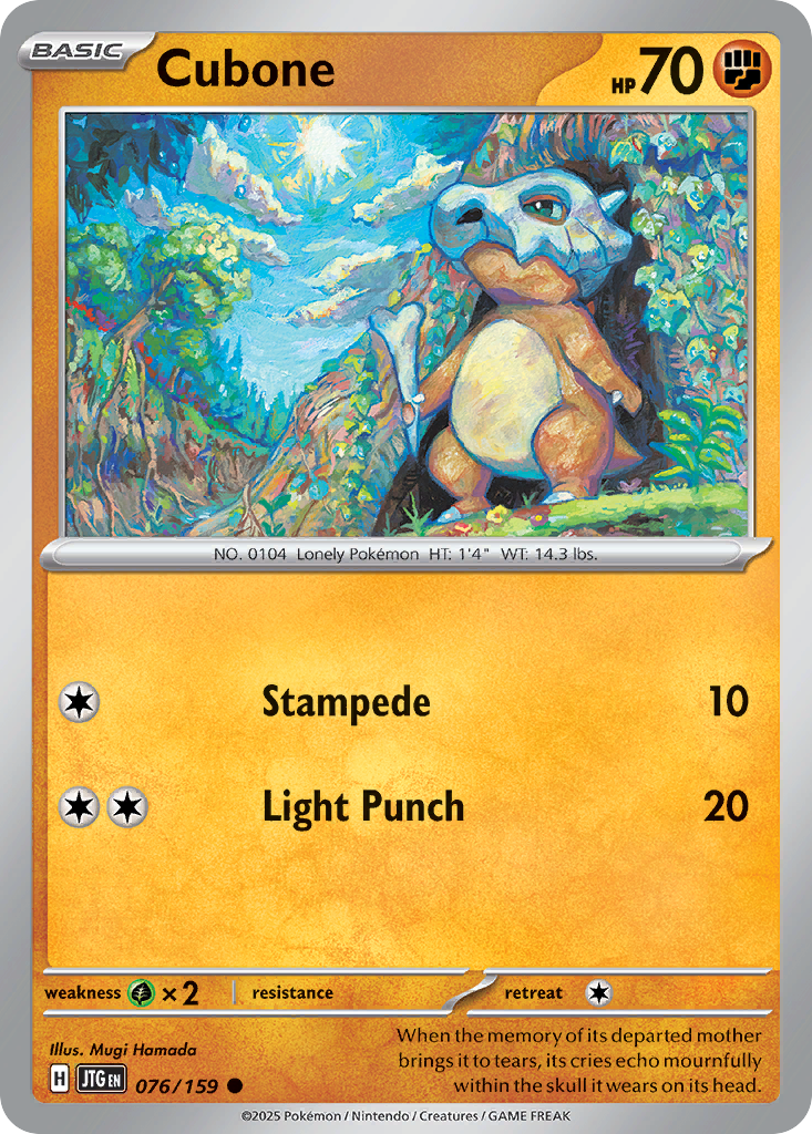 Cubone 076/159 Common Journey Together Reverse Holo