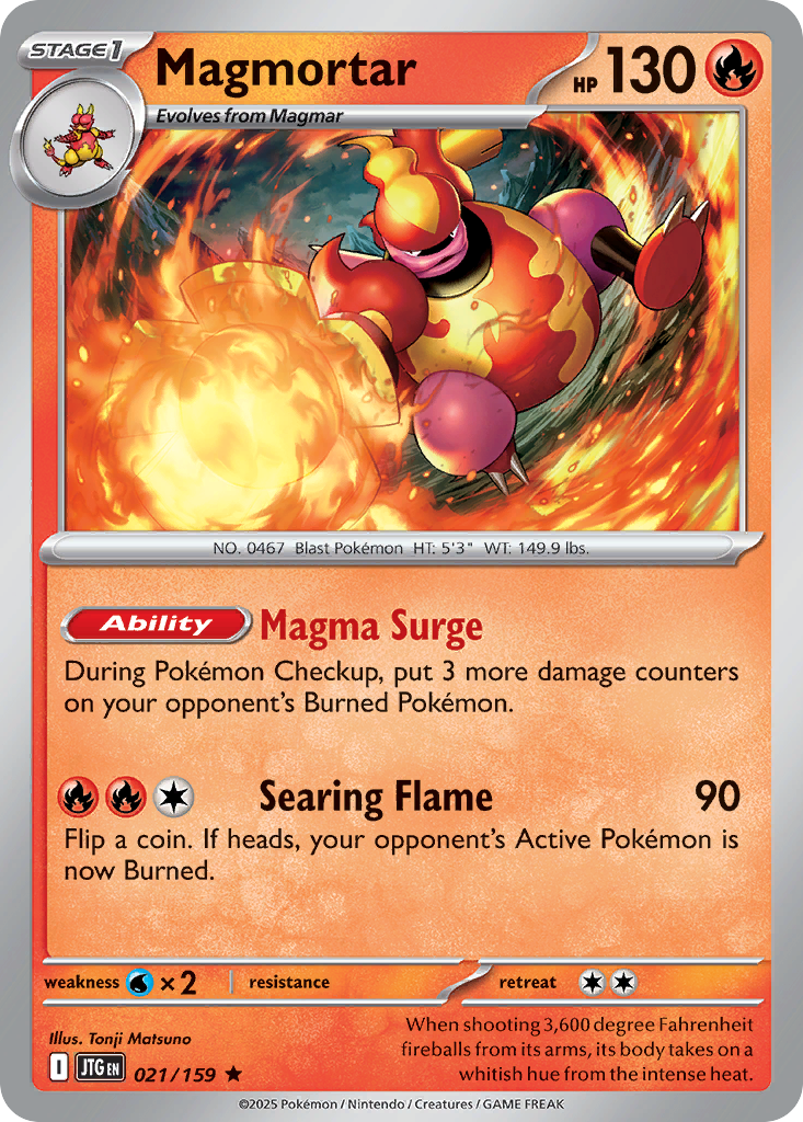 Magmortar 021/159 Rare Journey Together Reverse Holo