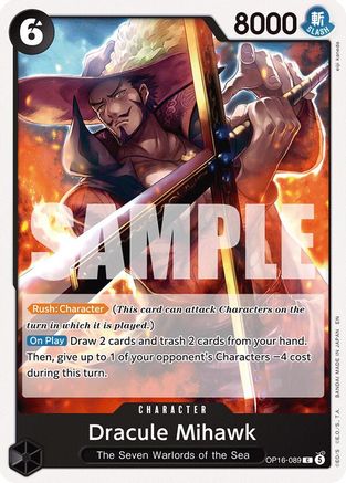 Dracule Mihawk OP16-089 Common The Time of Battle