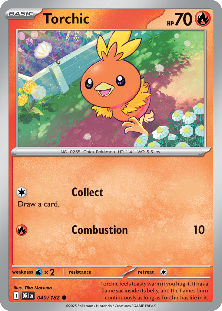 Torchic 040/182 Common Destined Rivals Reverse Holo