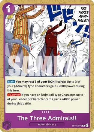 The Three Admirals!! OP16-076 Uncommon The Time of Battle