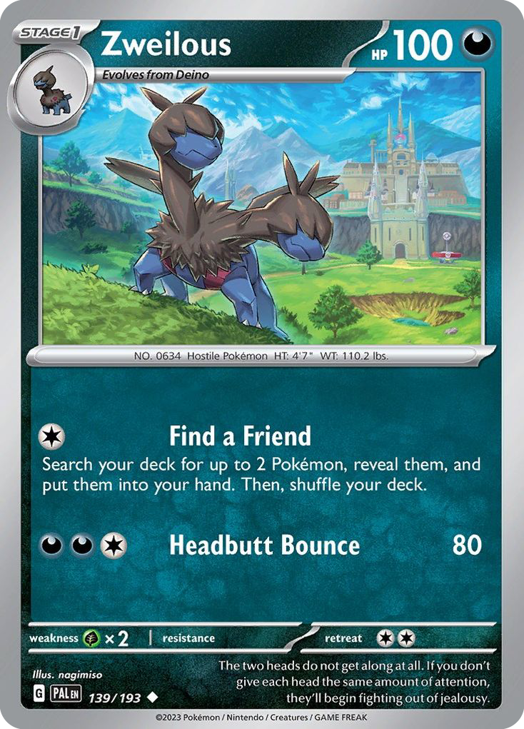 Zweilous 139/193 Uncommon Paldea Evolved