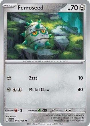 Ferroseed 068/086 Common White Flare Reverse Holo