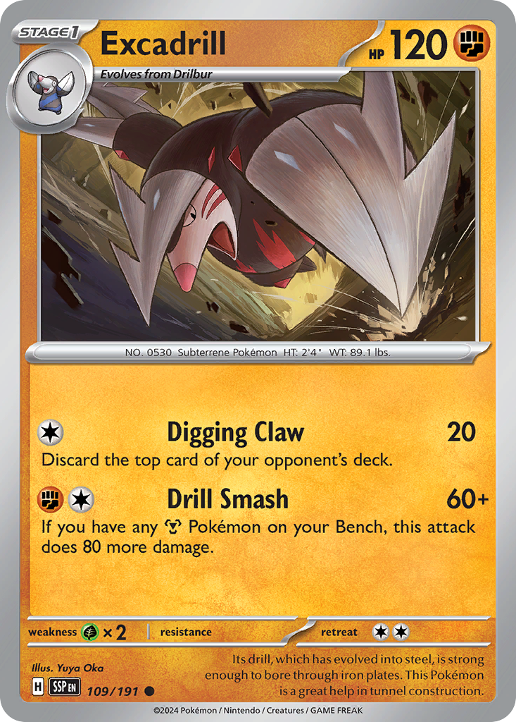 Excadrill 109/191 Common Surging Sparks