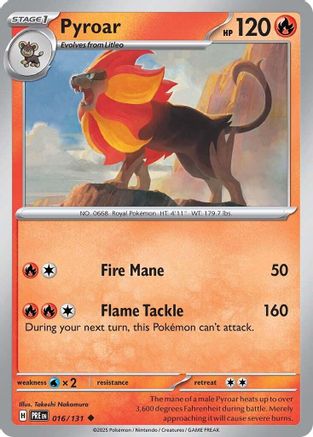 Pyroar 016/131 Uncommon Prismatic Evolutions