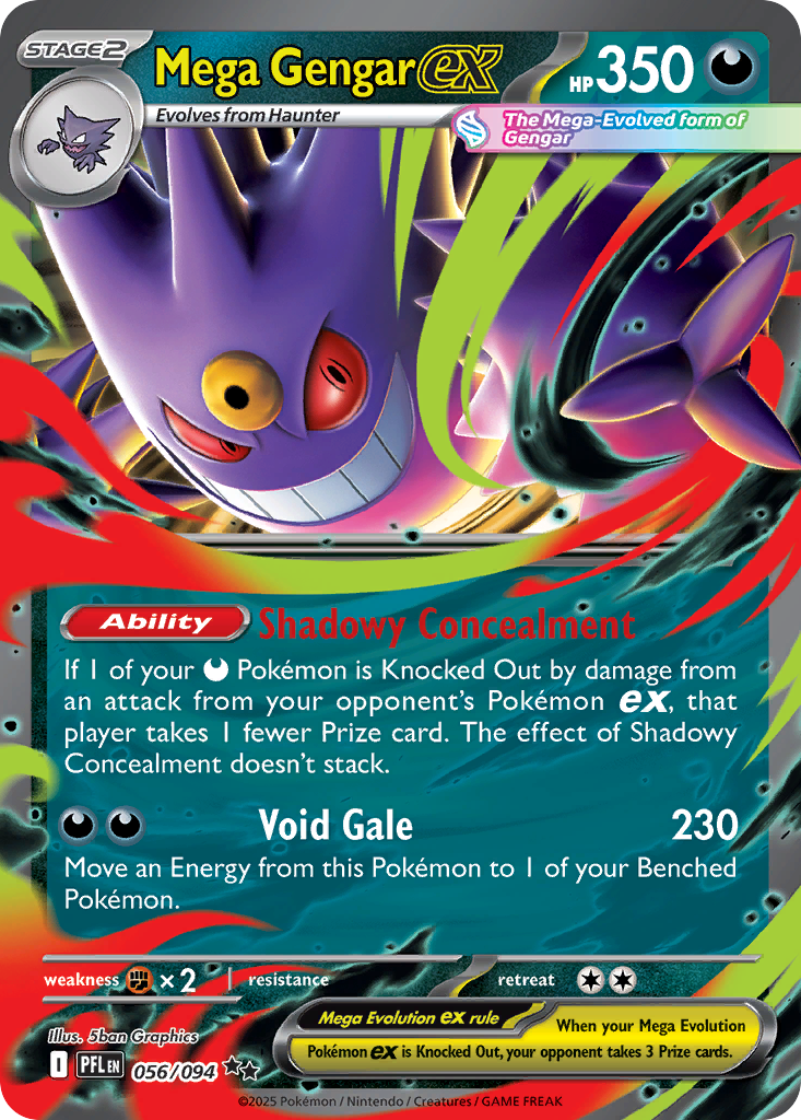 Mega Gengar ex 056/094 Double Rare Phantasmal Flames