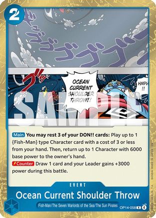 Ocean Current Shoulder Throw OP14-058 The Azure Sea's Seven Foil