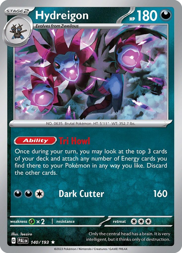 Hydreigon 140/193 Rare Paldea Evolved Reverse Holo