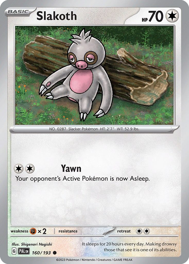 Slakoth 160/193 Common Paldea Evolved