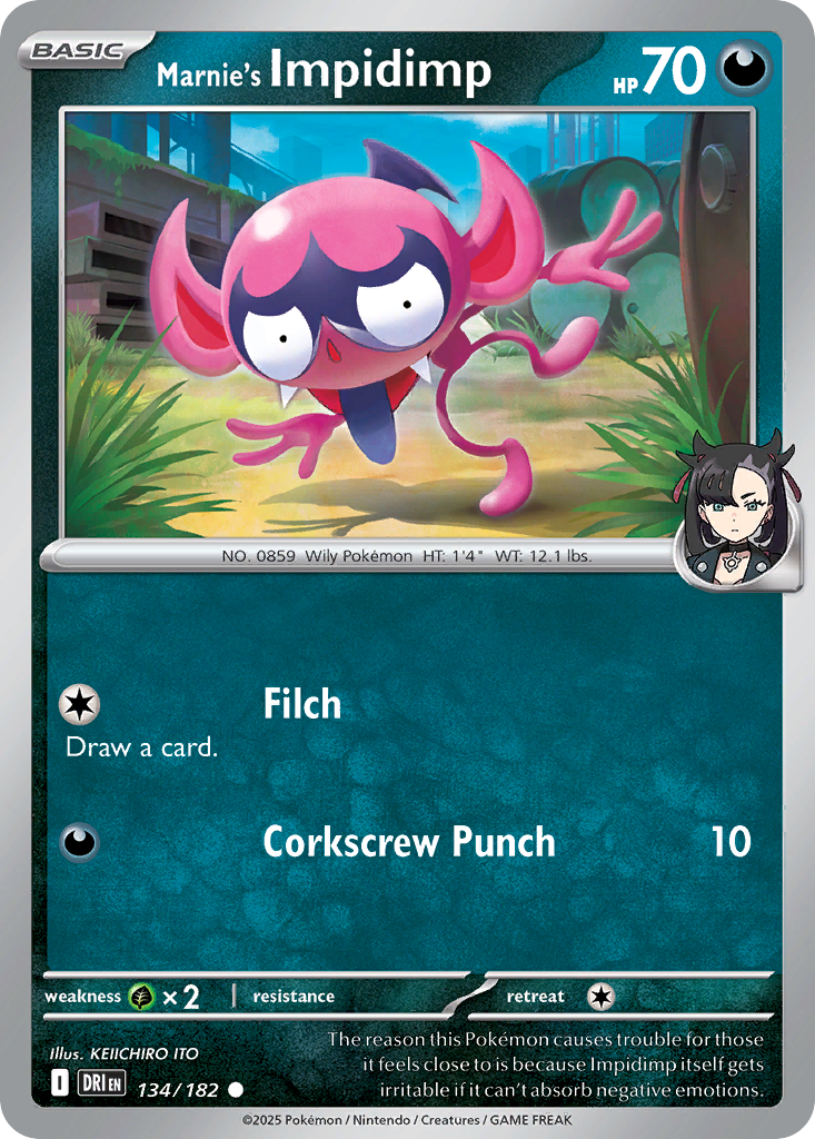 Marnie's Impidimp 134/182 Common Destined Rivals