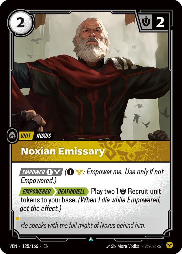 Noxian Emissary 128/166 Uncommon Vendetta Foil