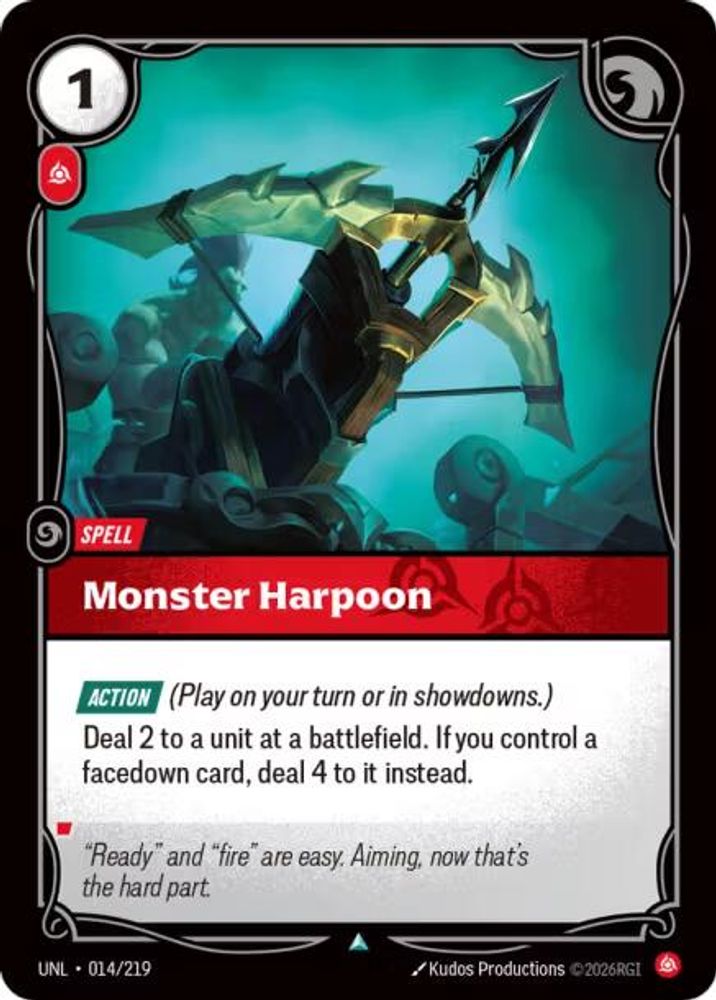 Monster Harpoon 014/219 Uncommon Unleashed Foil