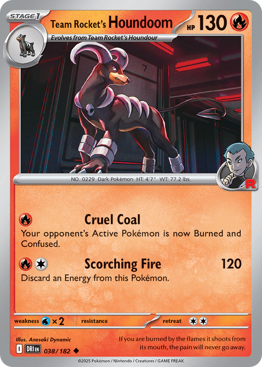 Team Rocket's Houndoom 038/182 Uncommon Destined Rivals