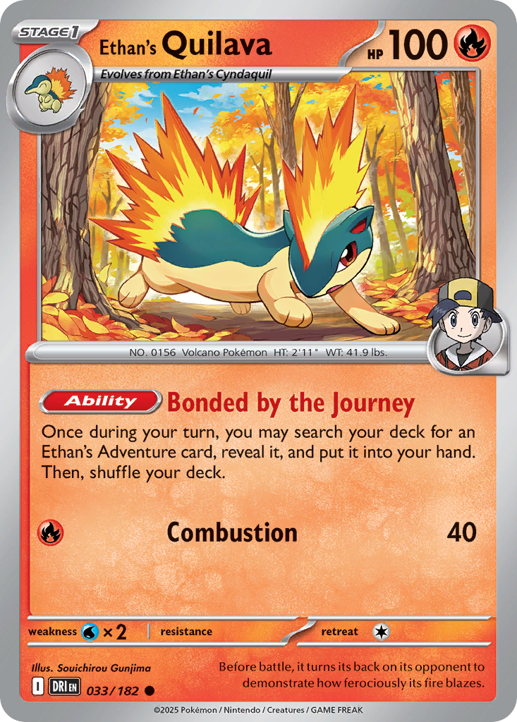 Ethan's Quilava 033/182 Common Destined Rivals Reverse Holo