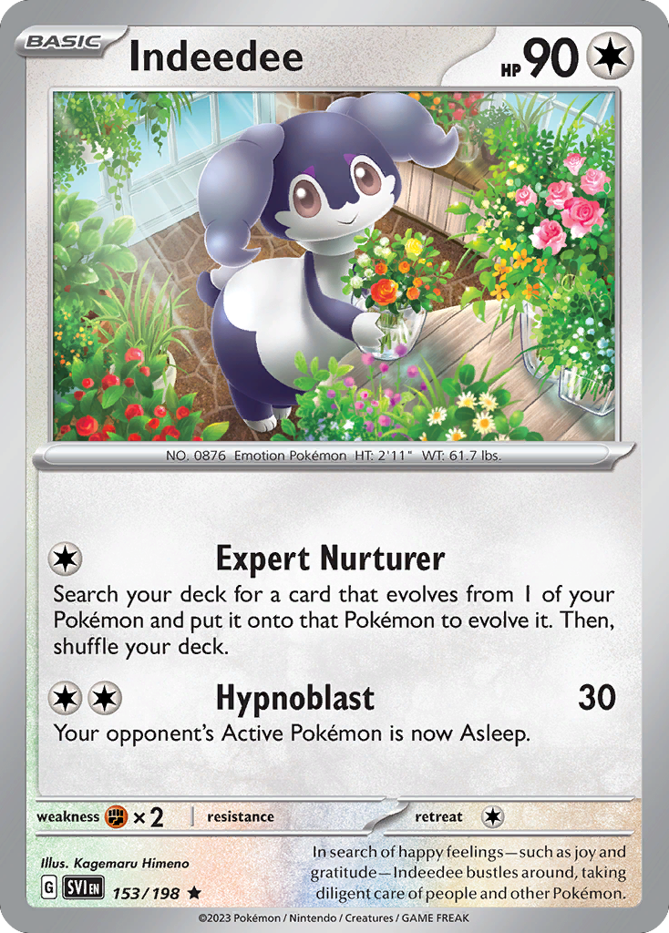 Indeedee 153/198 Rare Scarlet & Violet Holo